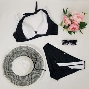 Black and white bikini